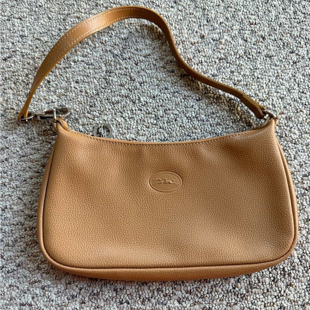 Longchamp Camel Leather Shoulder Bag